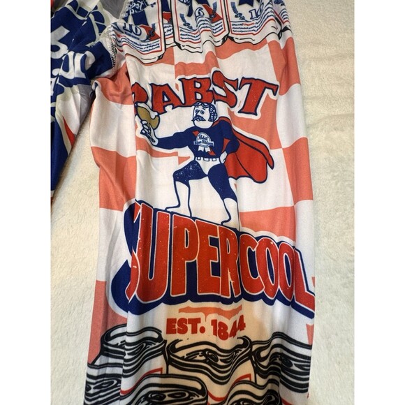 Mens Pajama Pants Lounge Pabst Blue Ribbon Size Small Sleep Jogger Beer Can PBR - Picture 15 of 16